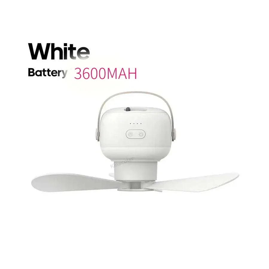๐๏ธ Portable Camping Fan with LED Light & Remote Control