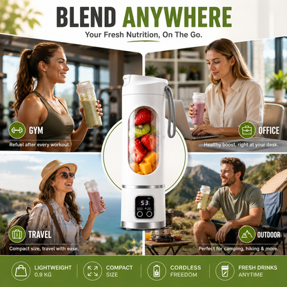 🧊Portable USB Blender with LED Display - Perfect for Smoothies & Juices