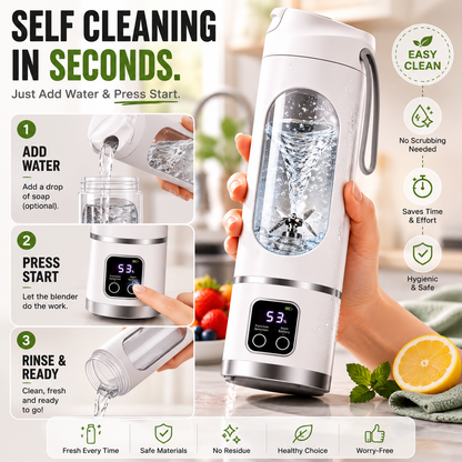 🧊Portable USB Blender with LED Display - Perfect for Smoothies & Juices