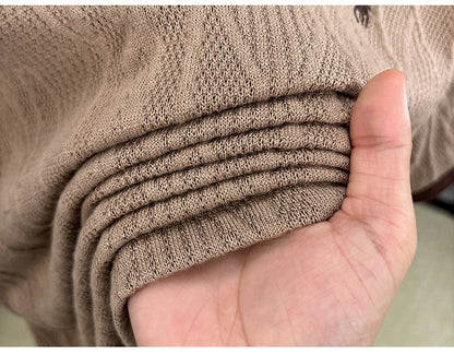 Men's Oversize Polo Shirt | Casual Golf Knit Tee Breathable Polo Shirt |