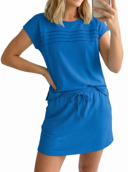 ⏰Hot Sale-Women's 2 Piece Tennis Skort Set with Built-In Shorts