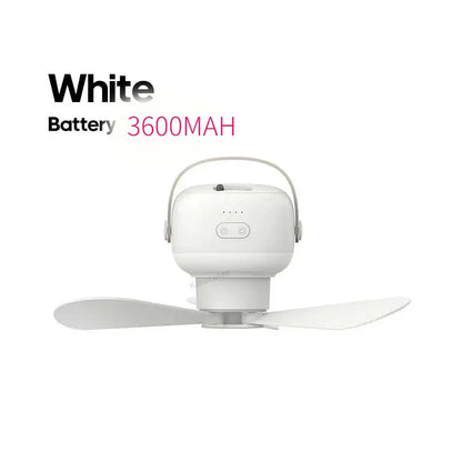 🏕️ Portable Camping Fan with LED Light & Remote Control