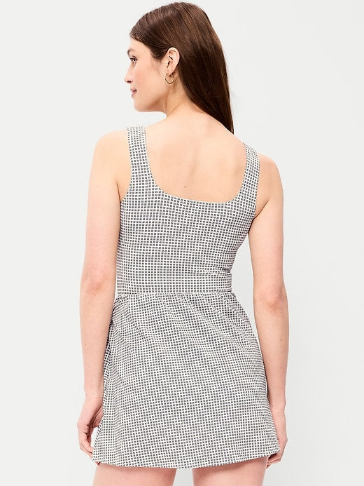 Matte Side-Tie Swim Dress